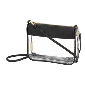 Take Me Out to the Ball Game - Black / Clear Crossbody Stadium Bag